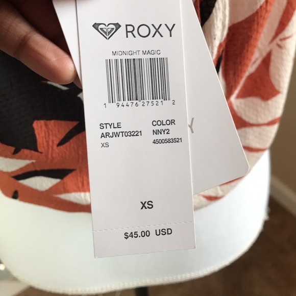 Roxy printed button up flowy shirt size xs - Picture 6 of 6